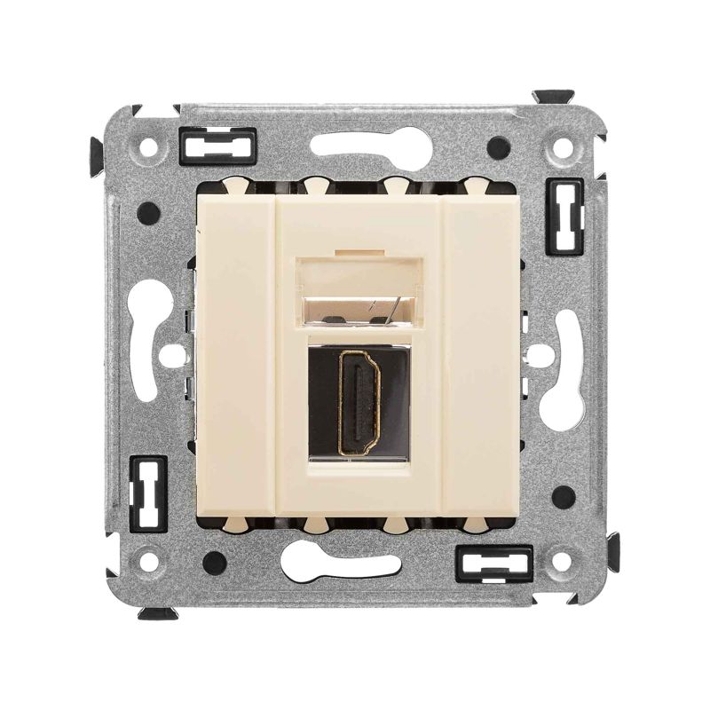 HDMI розетка одинарная в стену, тип А-А, 