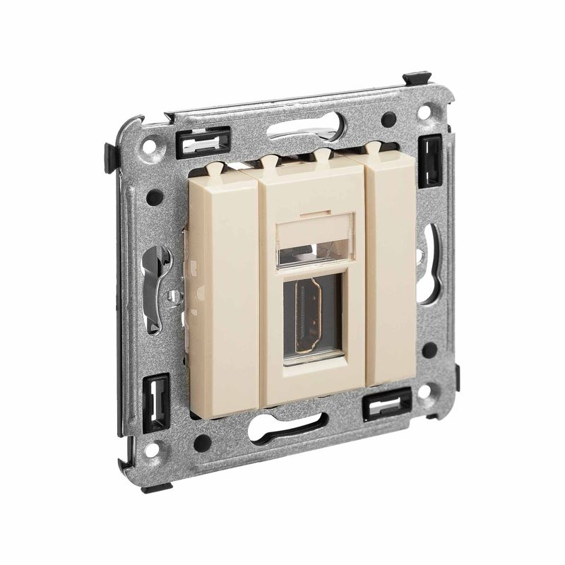 HDMI розетка одинарная в стену, тип А-А, 