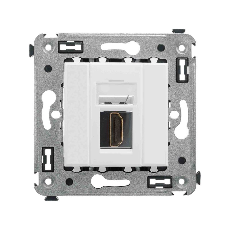 Avanti HDMI розетка одинарная в стену тип А-А Белое облако (4400253)