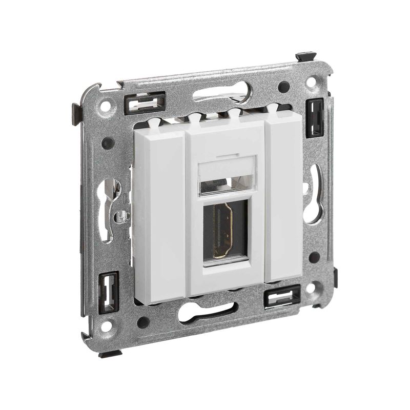 Avanti HDMI розетка одинарная в стену тип А-А Белое облако (4400253)