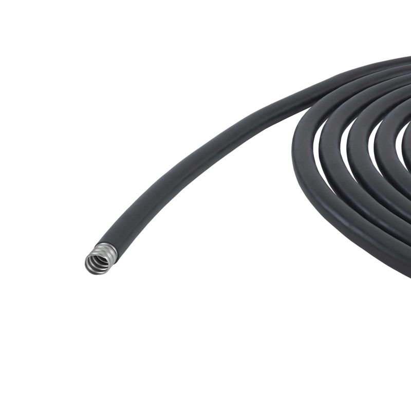 Металлорукав DN 20мм в гладкой PU оболочке, Dвн 20,5 мм, Dнар27,0мм,50м, цвет черный (607PU22N)