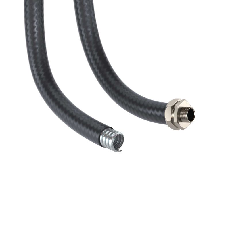 Металлорукав DN 20мм в гладкой PU оболочке, Dвн 20,5 мм, Dнар27,0мм,50м, цвет черный (607PU22N)