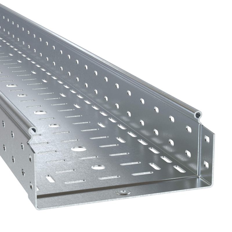 Лоток перфорированный 80х100х6000, 1,5 мм, горячеоцинкованный (SPM60810HDZ)