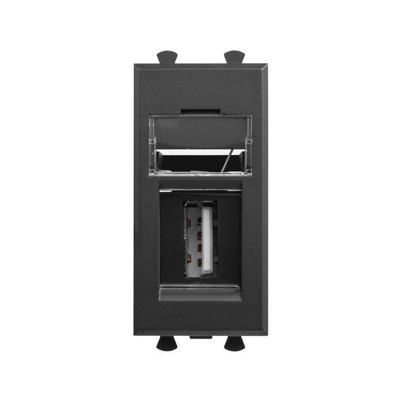 USB 2.0 розетка модульная, тип А-А, 