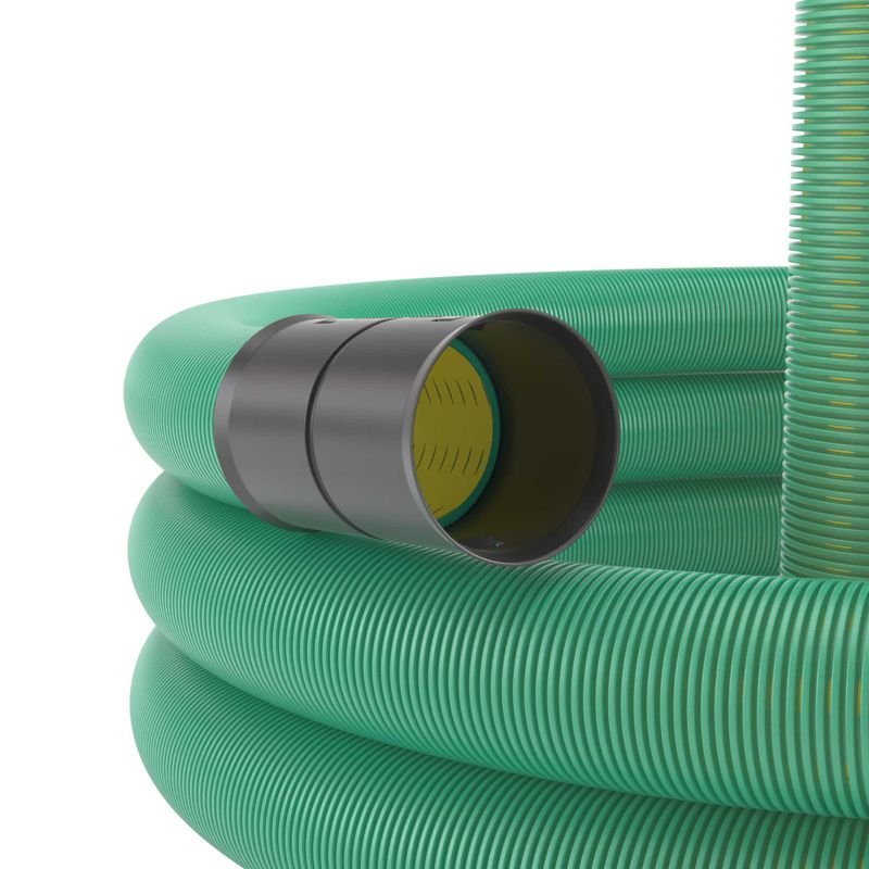 Труба гофро двустен. дренаж. ПНД d160 без фильтра зел. (уп.50м) DKC 140916