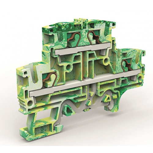 Клемма двухуровневая заземления на 4кв.мм DKC ZEFDE400