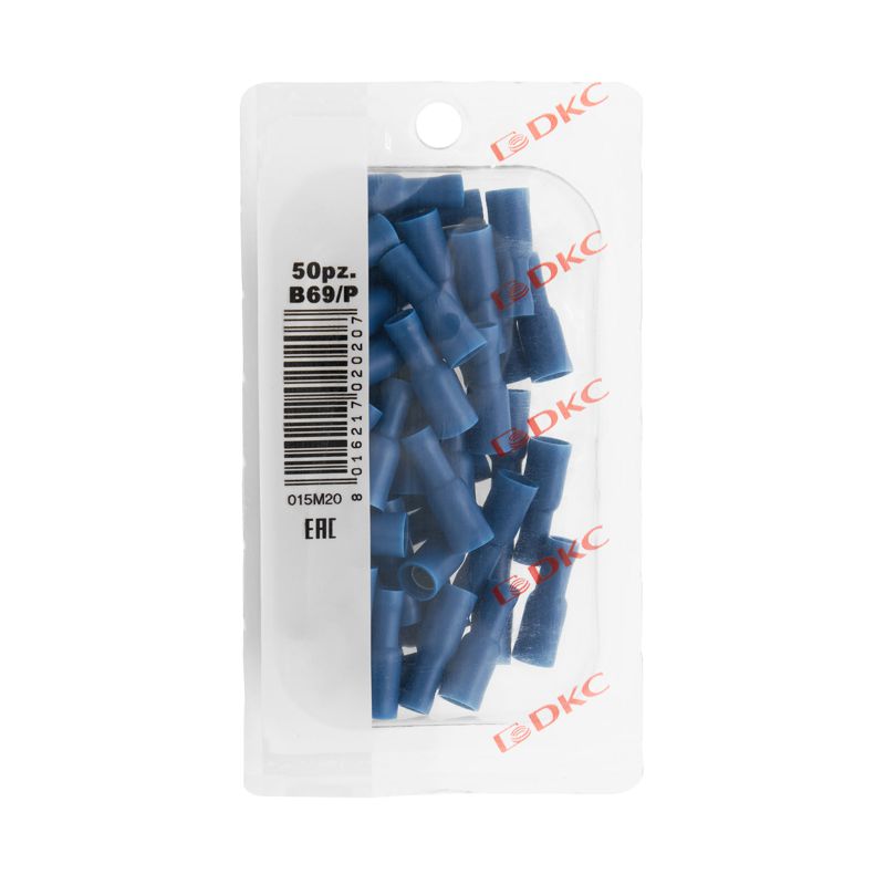Наконечник цилинд. "розетка" 1.5-2.5кв.мм отв. d5 син. (уп.50шт) DKC 2B69P