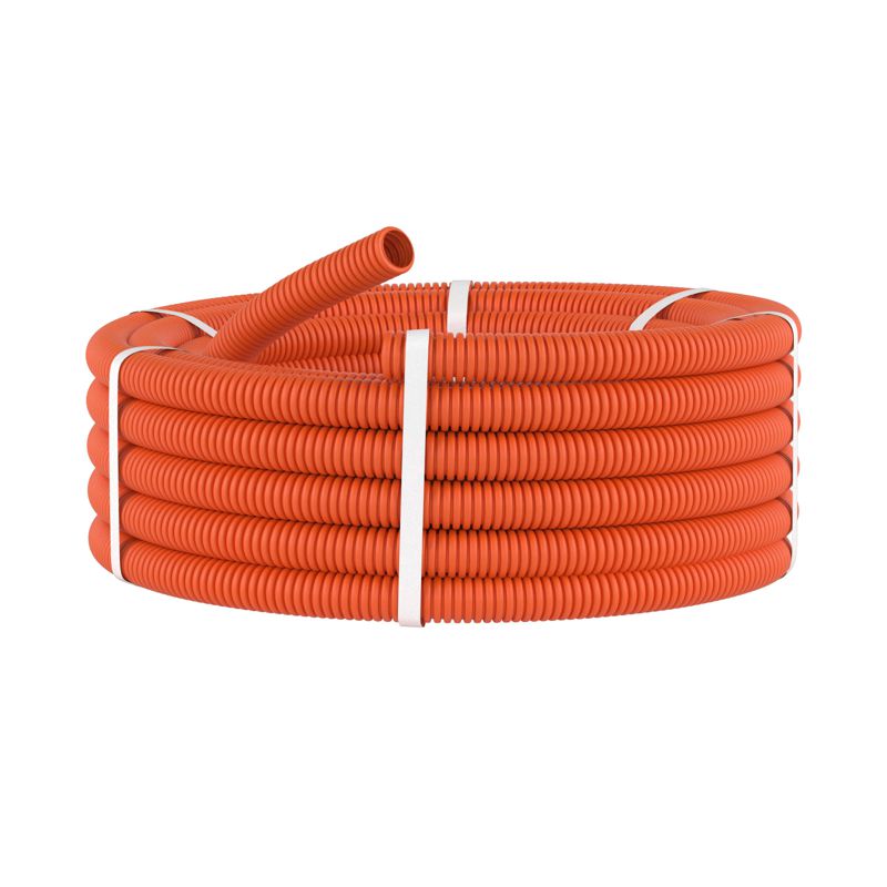 Труба гофрированная ПНД d16мм тяжелая без протяж. оранж. (уп.100м) DKC 70516