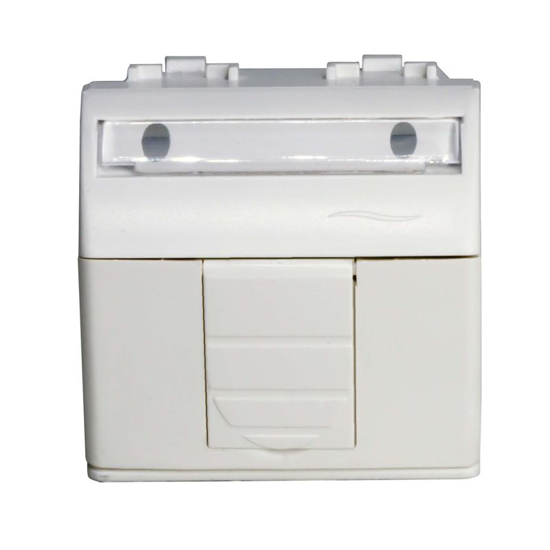 Розетка компьютерная 1-м СП Brava 2мод. RJ45 5E бел. DKC 76655B