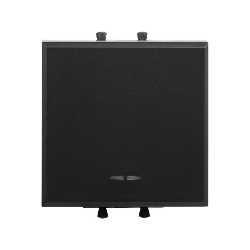 Avanti Инвертор одноклавишный модульный Черный матовый 2 модуля (Переключатель сх.7) (4412122)