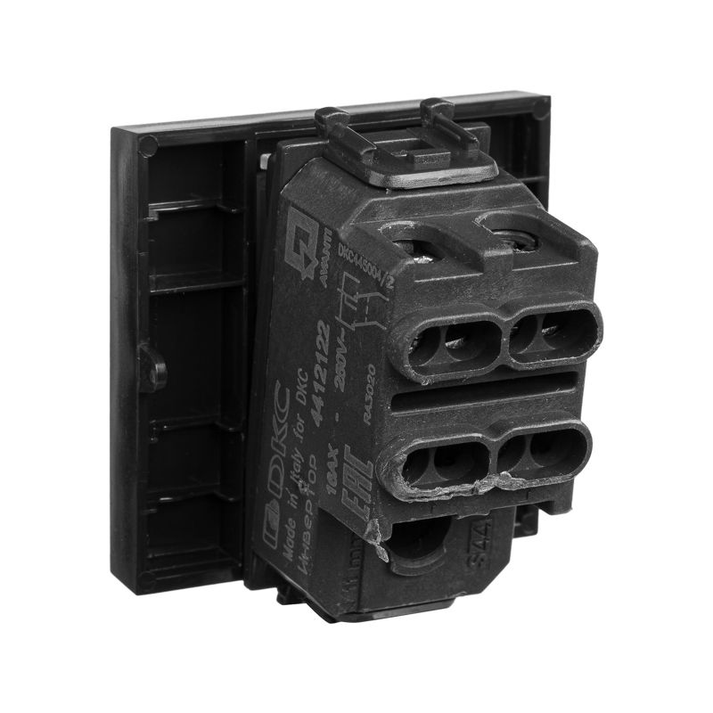 Avanti Инвертор одноклавишный модульный Черный матовый 2 модуля (Переключатель сх.7) (4412122)