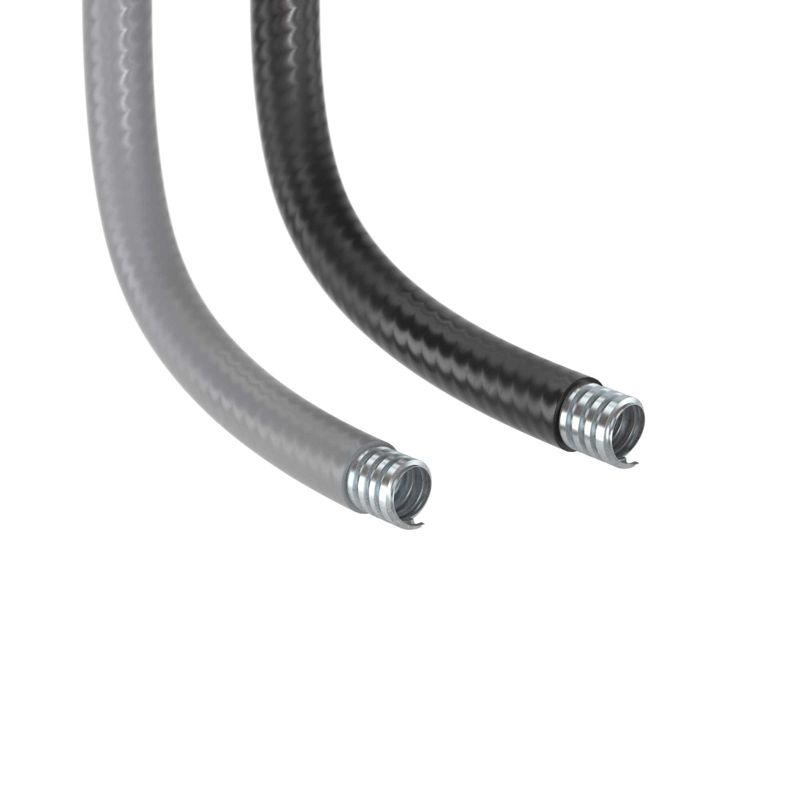 Металлорукав DN 40мм в гладкой ПВХ изоляции, Dвн 40,0 мм, Dнар 48,0, 25м, цвет серый (6070R-40)