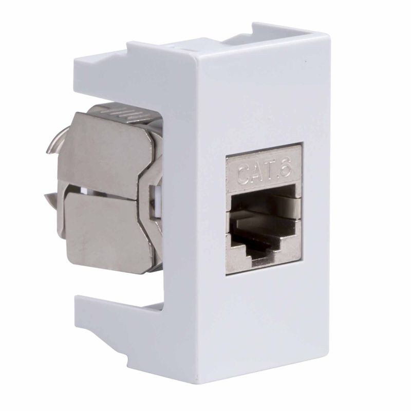 Розетка RJ-45 категория 6 экр Viva 1 модуль серая (45168)