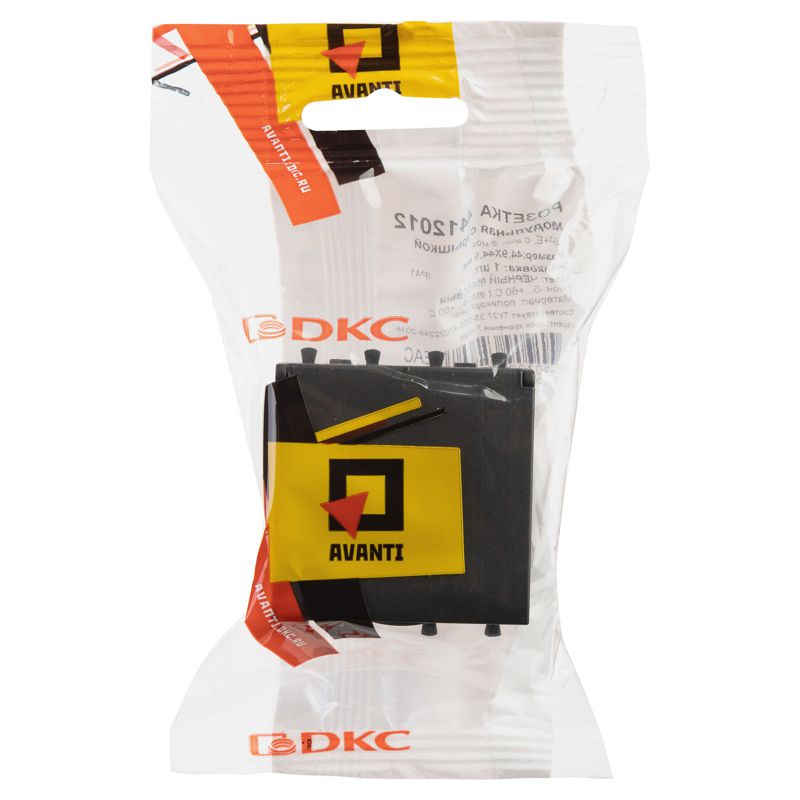 Розетка с крышкой модульная, 2P+E, с з/ш, 