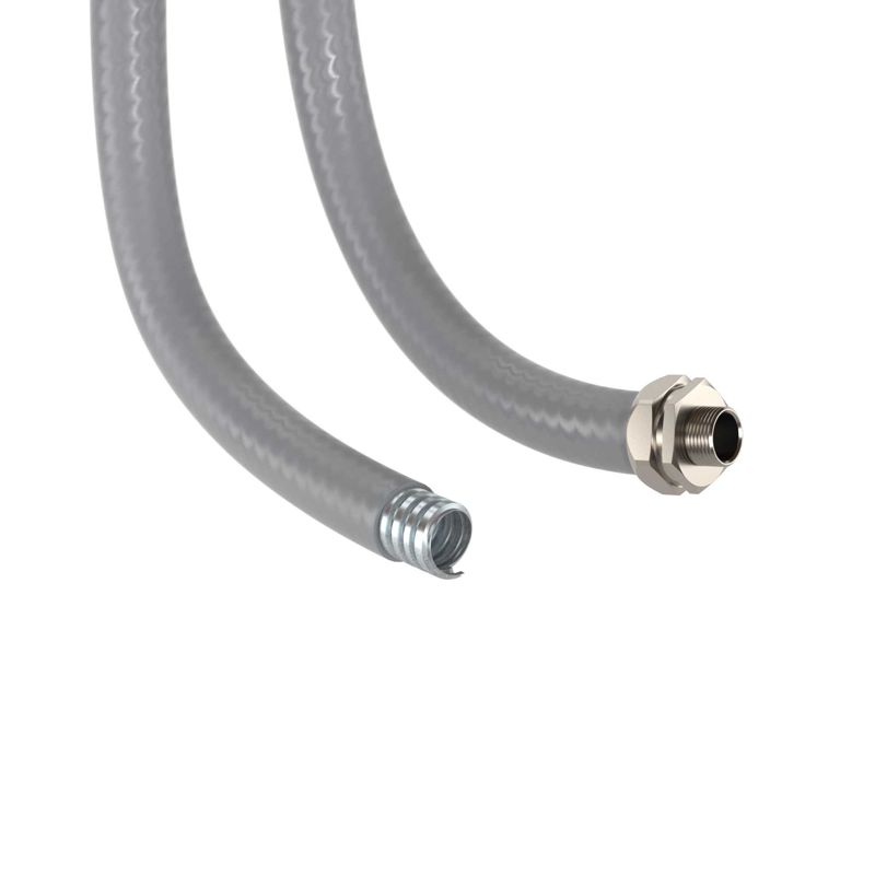 Металлорукав DN 35мм в гладкой ПВХ изоляции D внутреннний=35.0 мм D наружный=43.0 25м серый