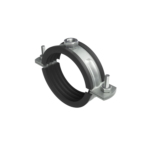 Хомут для высоких нагрузок с изоляцией с гайкой М16 для труб d 8