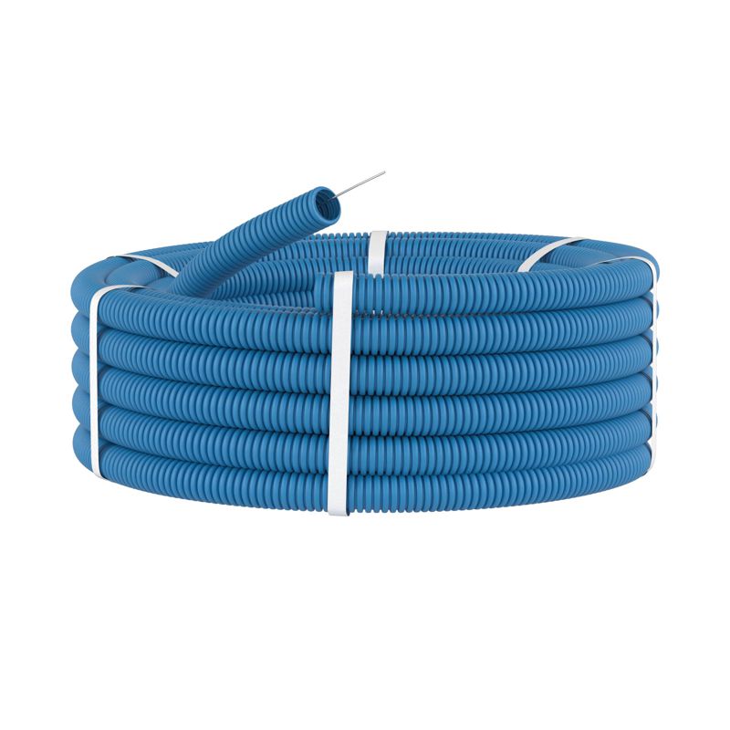 Труба гофрированная ППЛ d32мм легкая с протяж. син. (уп.25м) DKC 11932