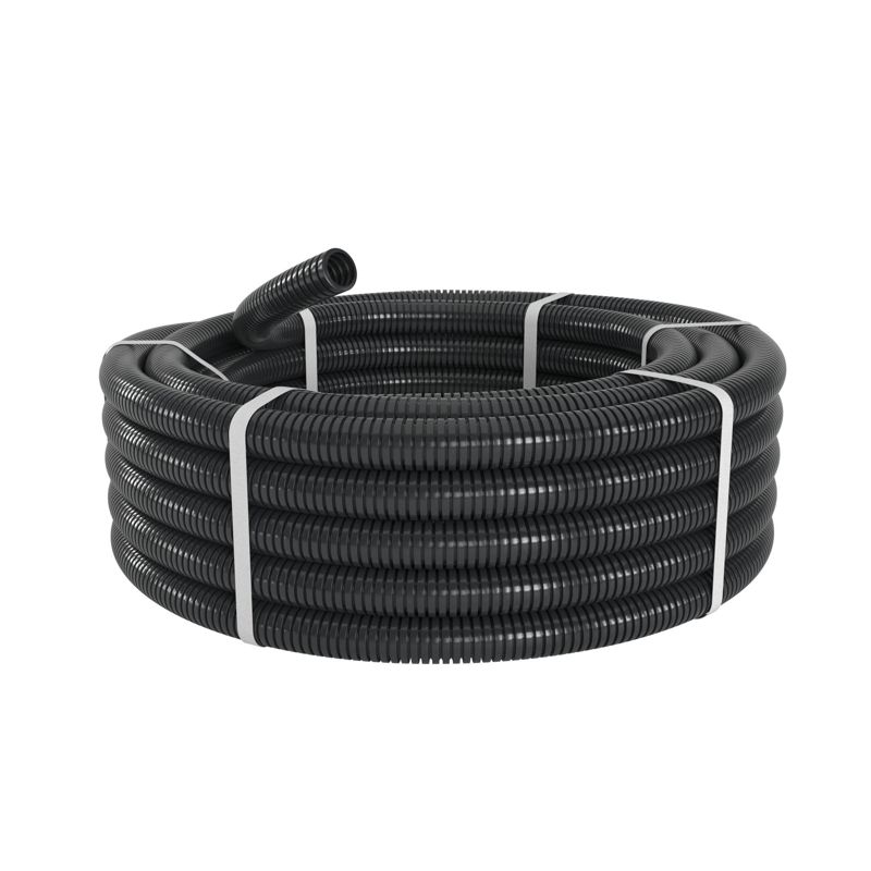 Труба гофрированная ПА d36мм ПВ-2 Dвн.36.3мм Dнар.42.5мм без протяж. черн. (уп.15м) DKC PA603643F2