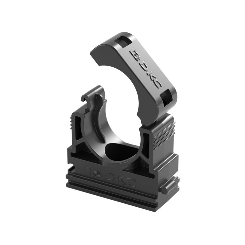 Держатель с крышкой для полиамид. труб (клипса) DN 17мм черн. DKC PASW17N