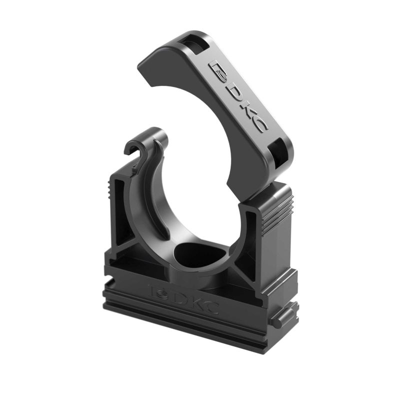 Держатель для полиамид. труб с крышкой (клипса) Dn23мм черн. DKC PASW23N