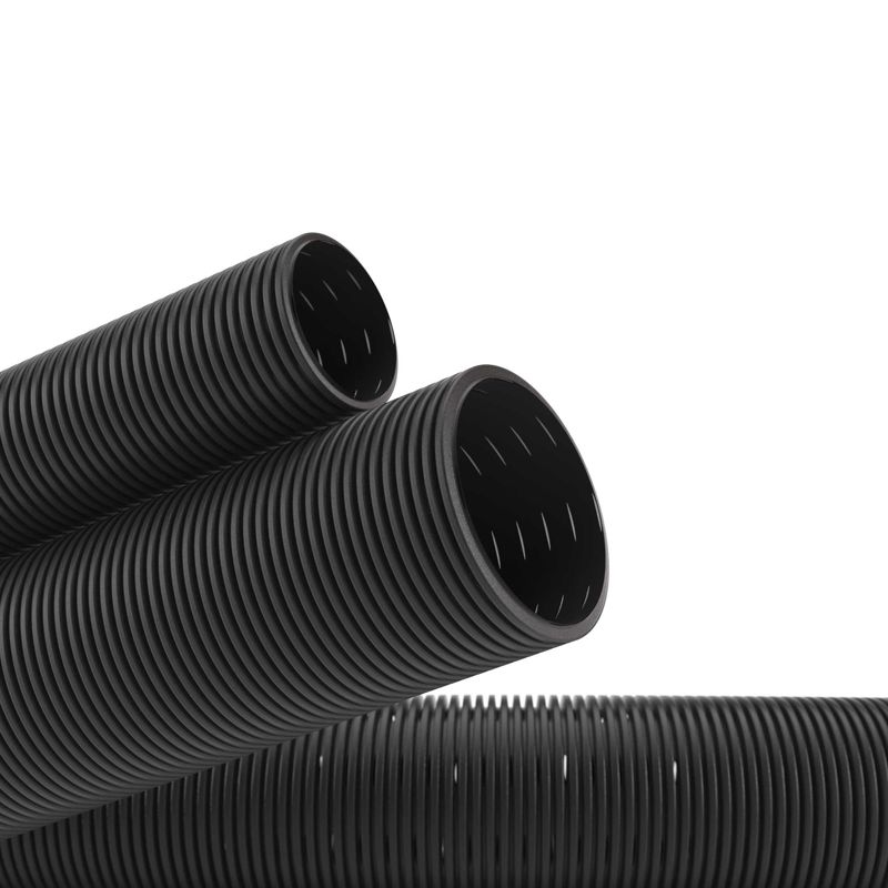 Труба гофро двустен. дренаж. ПНД d125 без фильтра черн. (уп.40м) DKC 140912A