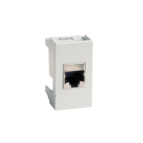 Розетка компьютерная СП Viva 1мод. RJ45 CAT.5E экран бел. DKC 45048