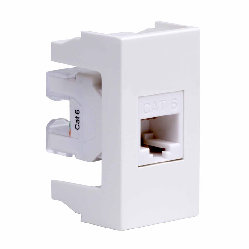 Розетка компьютерная СП Viva 1мод. RJ45 CAT.6 бел. DKC 45058