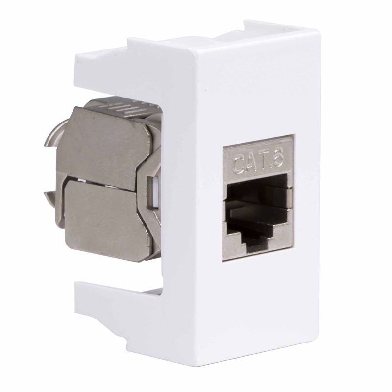 Розетка компьютерная СП Viva 1мод. RJ45 CAT.6 экран бел. DKC 45068