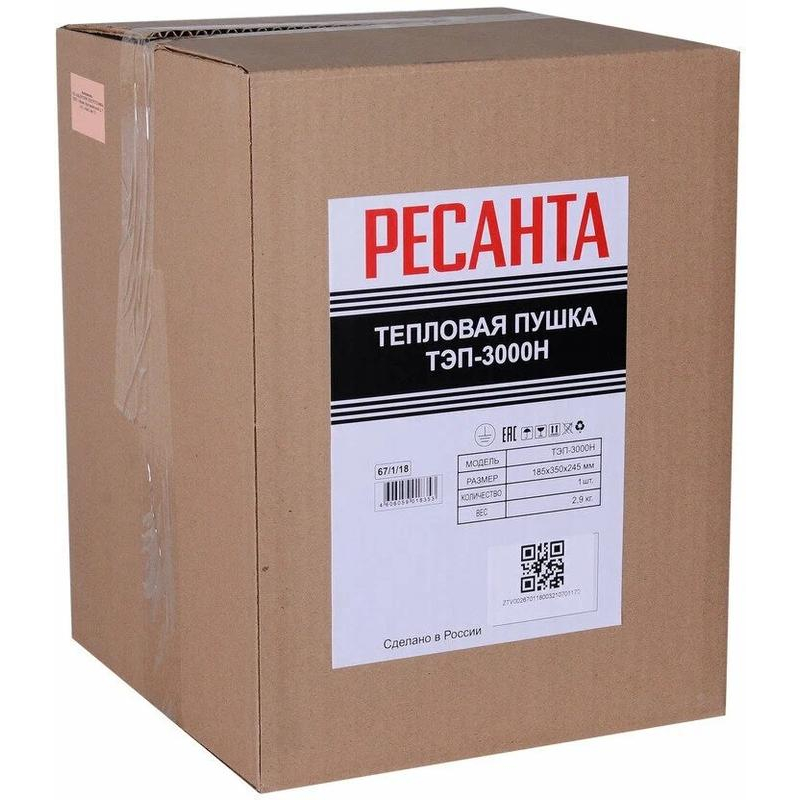 Пушка тепловая ТЭПК-3000 (керам.нагревательный элемент) Ресанта 67/1/22