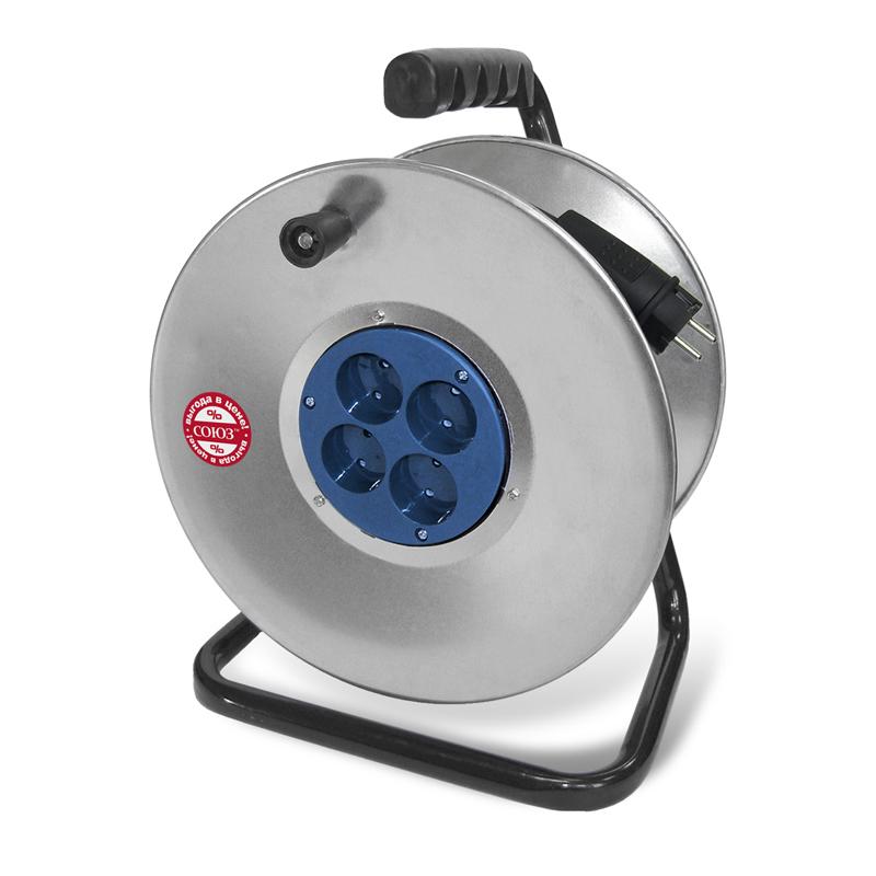 Удлинитель силовой на катушке 4х30м с заземл. 16А IP44 КГ 4кВт Союз 483S-4403.