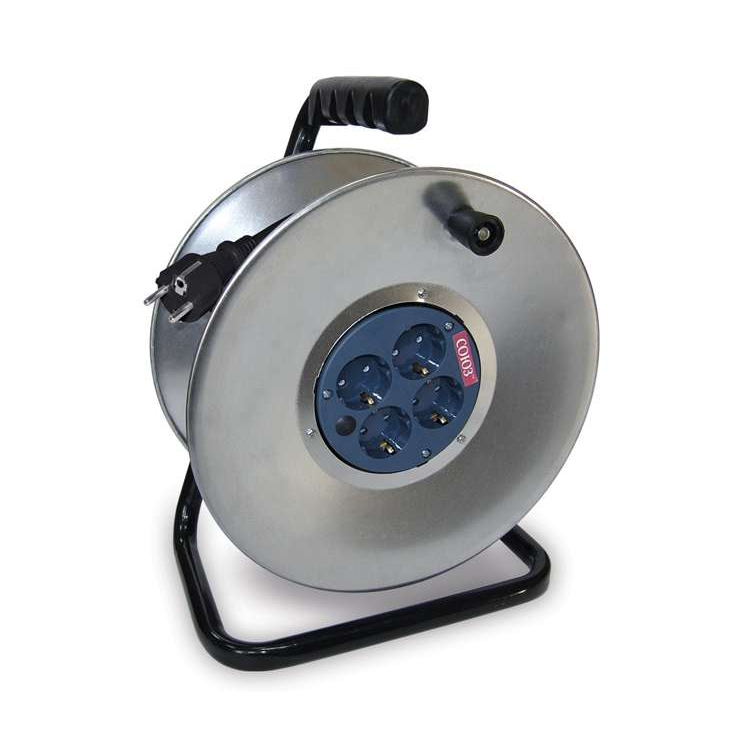 Удлинитель сил. на мет. кат. 4х30м ПВС 4кВт розетки с защ. крышкой Союз 482S-4403;