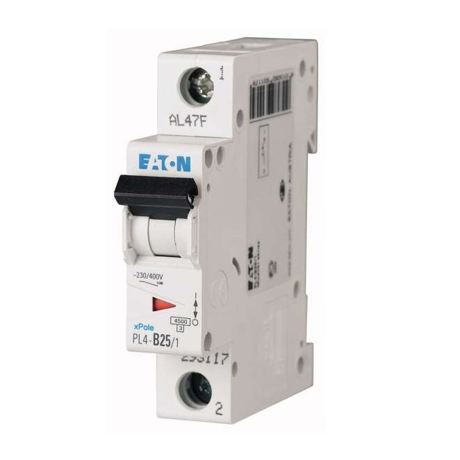 Выключатель автоматический модульный 1п C 50А 4.5кА PL4-C50/1 EATON 293129