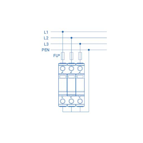 Устройство защиты от импульсных перенапряжений РИФ-Э-I+II 275/12,5 с (3+0) (113 102)