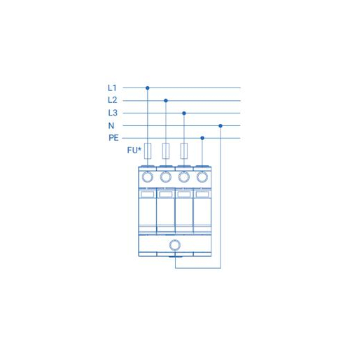 Устройство защиты от импульсных перенапряжений РИФ-Э-I+II 275/12,5 с (3+1) (114 103)