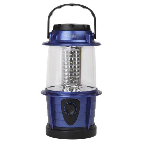 Фонарь светодиодный кемпинговый KB-101 12LED элементы питания 3хAA (не в компл.) син. металлик Трофи Б0054482