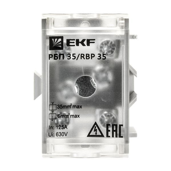 Блок распределительный проходной РБП 35 (1х35-4х6кв.мм) 125/50А PROxima EKF RBP-35-50