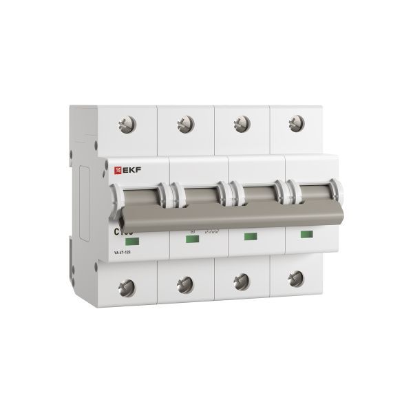 Выключатель автоматический модульный 4п C 100А 15кА ВА 47-125 PROxima EKF mcb47125-4-100C