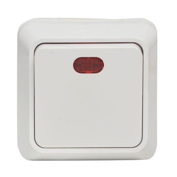 Выключатель 1-кл. ОП Рим 10А IP20 с индикатором бел. EKF ENV10-121-10