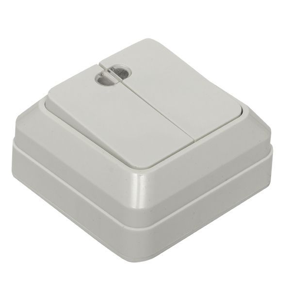 Выключатель 2-кл. ОП Рим 10А IP20 с индикатором бел. EKF ENV10-123-10