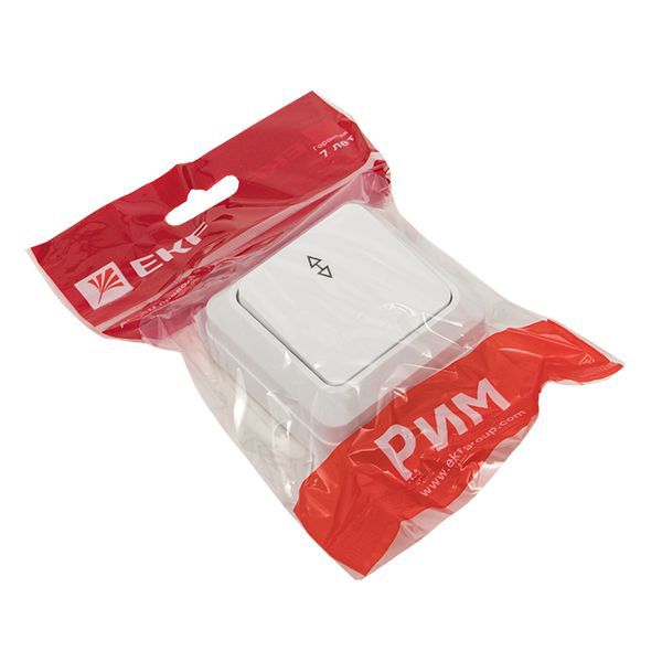 Выключатель проходной 1-кл. ОП Рим 10А IP20 бел. EKF ENV10-025-10