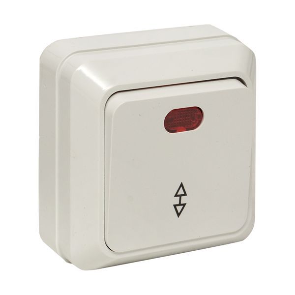 Выключатель проходной 1-кл. ОП Рим 10А IP20 с индикатором бел. EKF ENV10-125-10