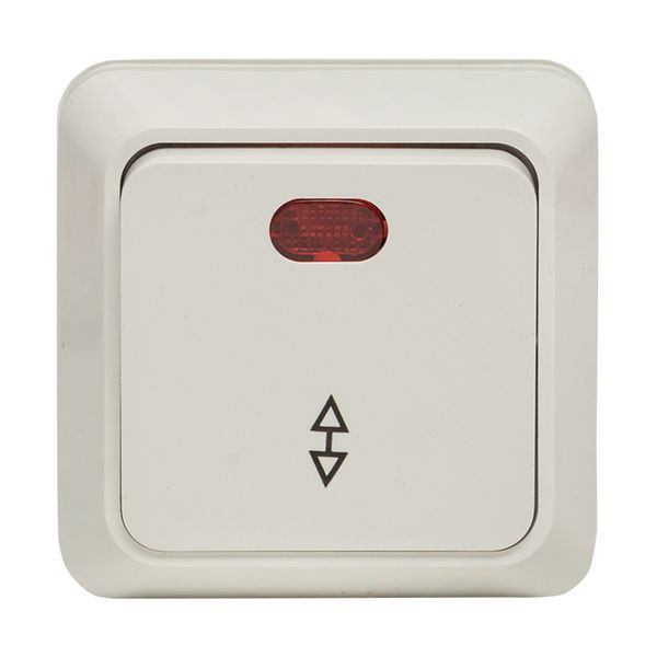 Выключатель проходной 1-кл. ОП Рим 10А IP20 с индикатором бел. EKF ENV10-125-10