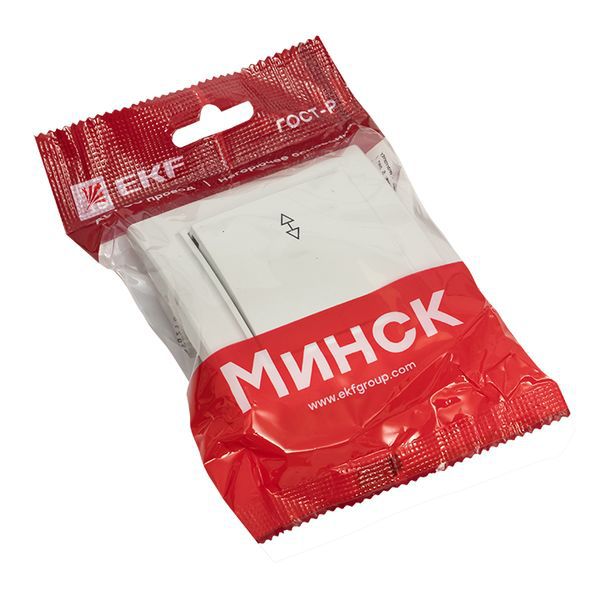 Выключатель проходной 1-кл. СП Минск 10А IP20 бел. Basic EKF ERV10-025-10