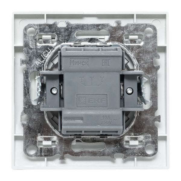 Выключатель 1-кл. СП Минск 10А IP20 с индикатором бел. Basic EKF ERV10-121-10