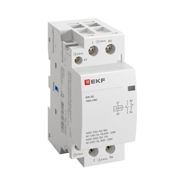 Контактор модульный КМ 50А NО+NC (2 мод.) EKF km-2-50-11