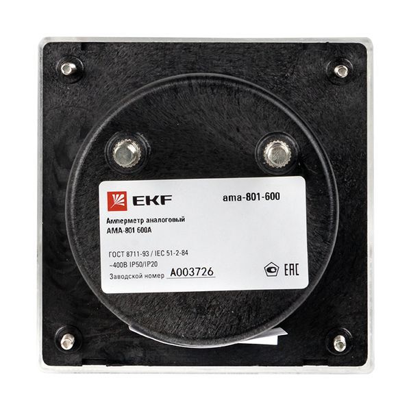 Амперметр аналоговый AM-A801 на панель 80х80 кругл. вырез 600А трансф. подкл. am-a801-600/ama-801-600