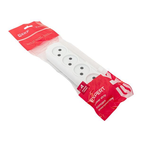 Колодка удлинителя 4-м без заземл. 10А Эксперт 2.2кВт AKB10-4