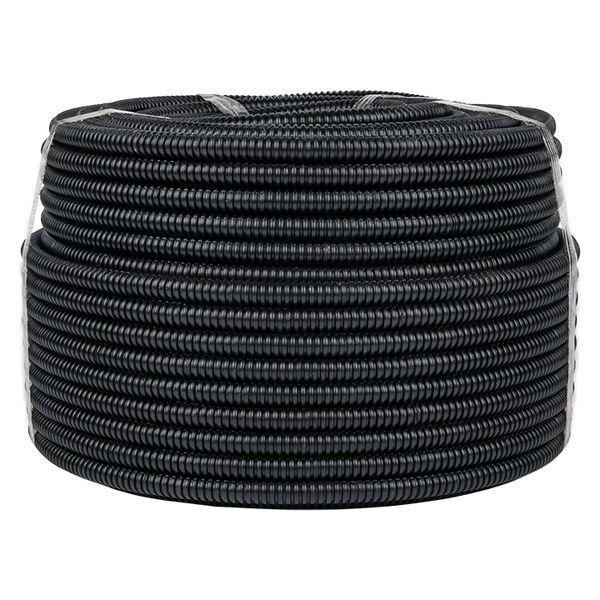 Труба гофрированная ПНД d16мм с протяжкой черн. (уп.100м) Plast PROxima tpnd-16