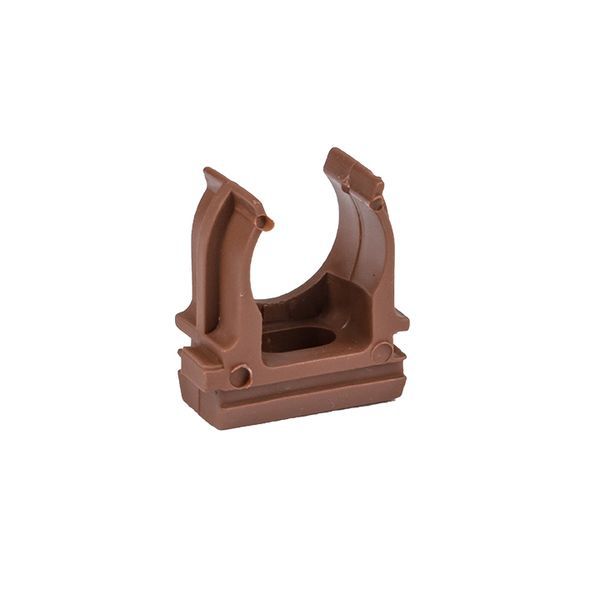 Держатель для труб (клипса) d20мм темн. дерево (уп.10шт) Plast derj-z-20d Держатель для труб (клипса) d20мм темн. дерево (уп.10шт) Plast derj-z-20d