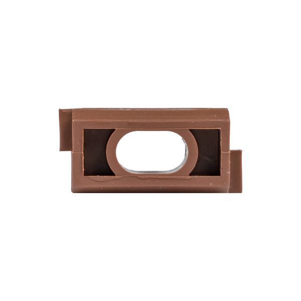 Держатель для труб (клипса) d20мм темн. дерево (уп.10шт) Plast derj-z-20d